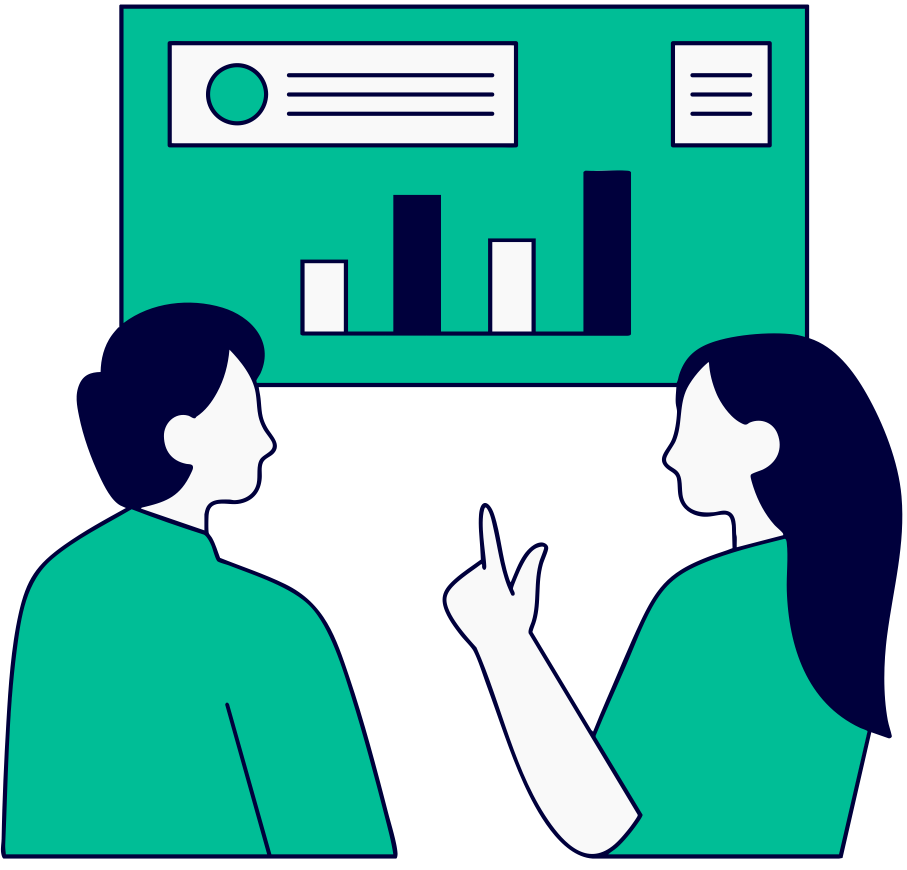 Team analyzing financial data